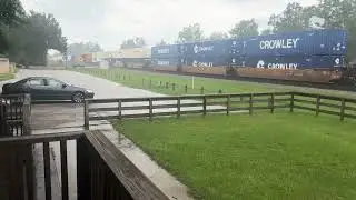 CSX 3309 Leads Long Triple Header CSX I026-23 NB Intermodal Train Thru Folkston GA In The Rail