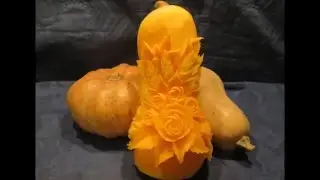 Vegetables carving, Intaglio zucca, video n.  135, 10-01-2016