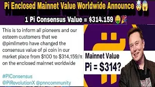 Pi Enclosed Mainnet Value Worldwide Announce 🤯😱| 1 Pi Consensus Value = $314,159 🤑🎉 #bitcoin #crypto