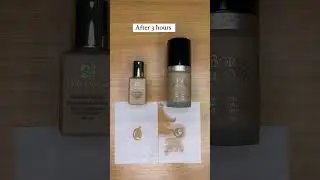 5 hours oil test between @EsteeLauder & @toofaced foundation #esteelauder #toofaced