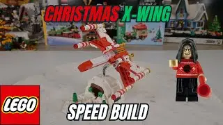 LEGO MOC Star Wars CHRSTIMAS X-WING MICROSCALE, Speed Build