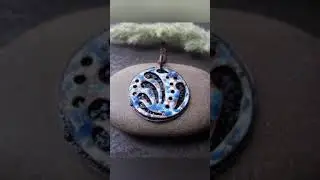 Making Copper Enamel Pendant, Working Process, Sawing, Handmade Jewelry