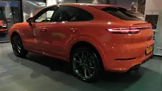 Porsche Cayenne Coupe in Lava orange Color.