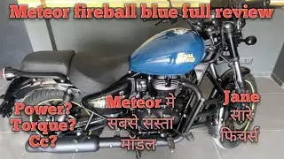 Meteor fireball blue full review #royalenfield #bullet #classic #reels ##ytshort #viral