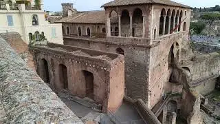 Walking inside the Trajan Market in Rome