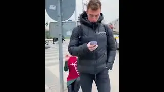Cell phone while walking. We see this all the time people not paying attention to people