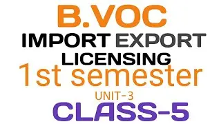 CLASS 5 || B.VOC ||EXPORT CONTRACT AND PROCEDURE