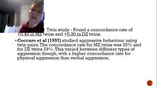 Genetic factors in aggression (twin studies)