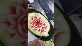 water melon carving #shortsvideo #shortsyoutube #food #kitchen #skills #art