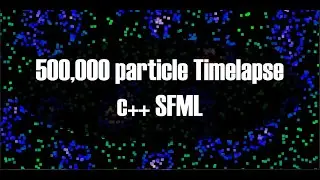 500,000 Particles Simulated in C++ | Particle Life Time-lapse