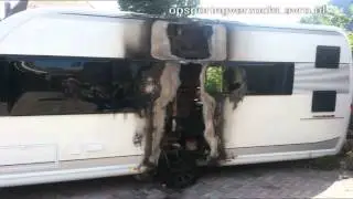 Breda: Caravanbrand aan de Oranjeboomstraat