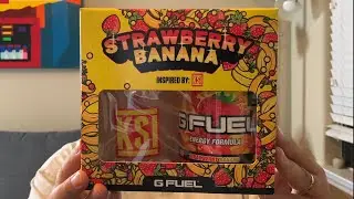 G FUEL KSI Strawberry Banana Collectors Box Unboxing, Review, And Taste Test!