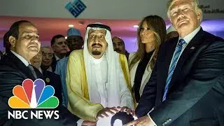 President Trump Touches Glowing Orb To 'Activate' Center For Combating Extremist Ideology | NBC News