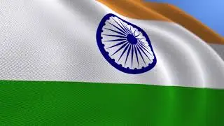 WAVING INDIA NATIONAL FLAG ANIMATION LOOP BACKGROUND