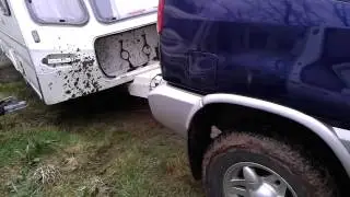 First time towing a caravan at work