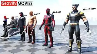 X-Men Characters Size Comparison