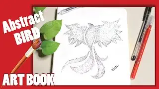 ART BOOK | Abstract bird | বিমূর্ত পাখি | Doted design