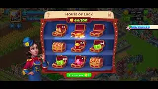 TOWNSHIP playing House of Luck at level 76 !!!