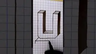 Letra U en 3d