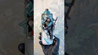 TMNT Foot Soldier | 1of1 Custom Can #tmnt #footsoldier #footclan #1of1 #ninjaturtles #spraycan #asmr