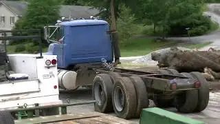 1982 Mack R Model Roll Off Truck (Background Sound Is Impact Wrench)