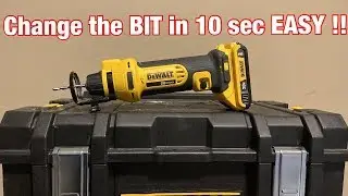 Как снять и установить биту в инструмент для вырезания гипсокартона DEWALT ПРОСТОЙ СПОСОБ!