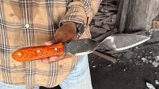 How To Forge A Twisted KNife From Rebar