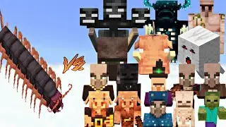 The Minecraft all mobs vs cave centipede fight finally revealed #minecraft #viral