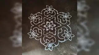 15*8 rangoli designes easy rangoli designes 2025 #dialyrangoli #muggulu #kolam 
