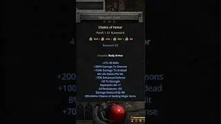 Chains of Honor Runeword #d2r #d2resurrected #diablo2resurrected