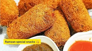 Instant Aloo Roll Recipe| Crispy Ramzan special snacks 🤤| quick & Easy Recipe|Aneesfatima 