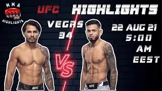 MMA Highlights | Alexandre Pantoja Vs Brandon Royval | UFC Vegas 34
