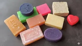 🤩Relaxing ASMR SOAP&bull;Cutting Dry Soap&bull;Bundle of mix colourful ✨ soap & cutting asmr