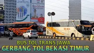 HUNTING BUS DI GERBANG TOL BEKASI TIMUR|ANGKATAN PAGI|ROSALIA INDAH,STJ,HARAPAN JAYA,SINAR JAYA.