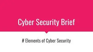 Cyber security Elements
