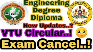 VTU Updates Today | UG Degree Update | Diploma| EXAM cancel.! | Dr.Ashwth Narayan Live | May18SSLC 😳