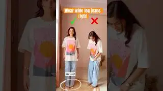 Wear Wide Leg Jeans Like a Pro ✅ #shorts #ytshorts #styling #fashion