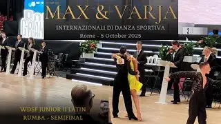 WDSF Rome 2025: Max & Varja | Rumba (Junior II Latin - Semifinal)