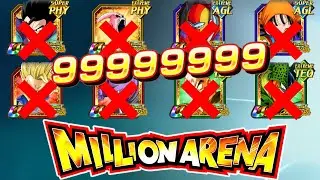 How to beat Million Arena without 60% supports? 90 MILLION DAMAGE! Dragon Ball Z Dokkan Battle