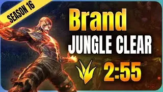 Brand Jungle Clear - 2:55 | Season 16 (Patch 26) 1 smite