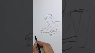 How to draw a cartoon man at computer  #sketch  #drawcartoon