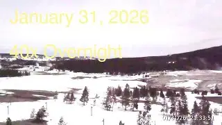 January 31, 2026 Upper Geyser Basin Overnight Streaming Camera Archive