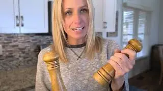 Wood Salt and Pepper Grinder Set with Adjustable Ceramic Rotor-  Oak Wood 8 inches
