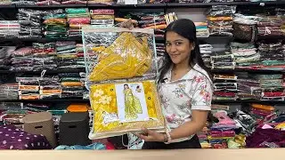 नवीन पॅकेजिंगमध्ये साड्यांचा भन्नाट कलेक्शन 💖,Surat Saree wholsale Market #sareemanufacturers 