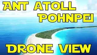 Ant atoll drone view in Pohnpei, Micronesia