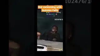 Kai Cenat swims with Autumn Falls !😱 #kaicenat #shorts #autumnfall