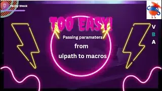 How to pass paramaters from uipath to vba | uipath