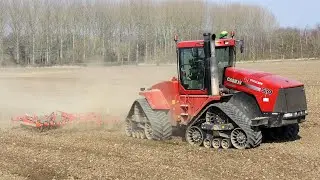 Flagship Case IH Quadtrac 530 and Väderstad NZ-Aggressive 800 springtines | 15l 543hp Cummins sound