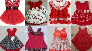 Beautiful Party Red Frock Design for Baby Girls: Hafi Collection