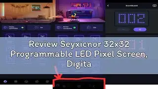 Review Seyxicnor 32x32 Programmable LED Pixel Screen, Digital Alarm Clock Matrix Panel, Pixel Light